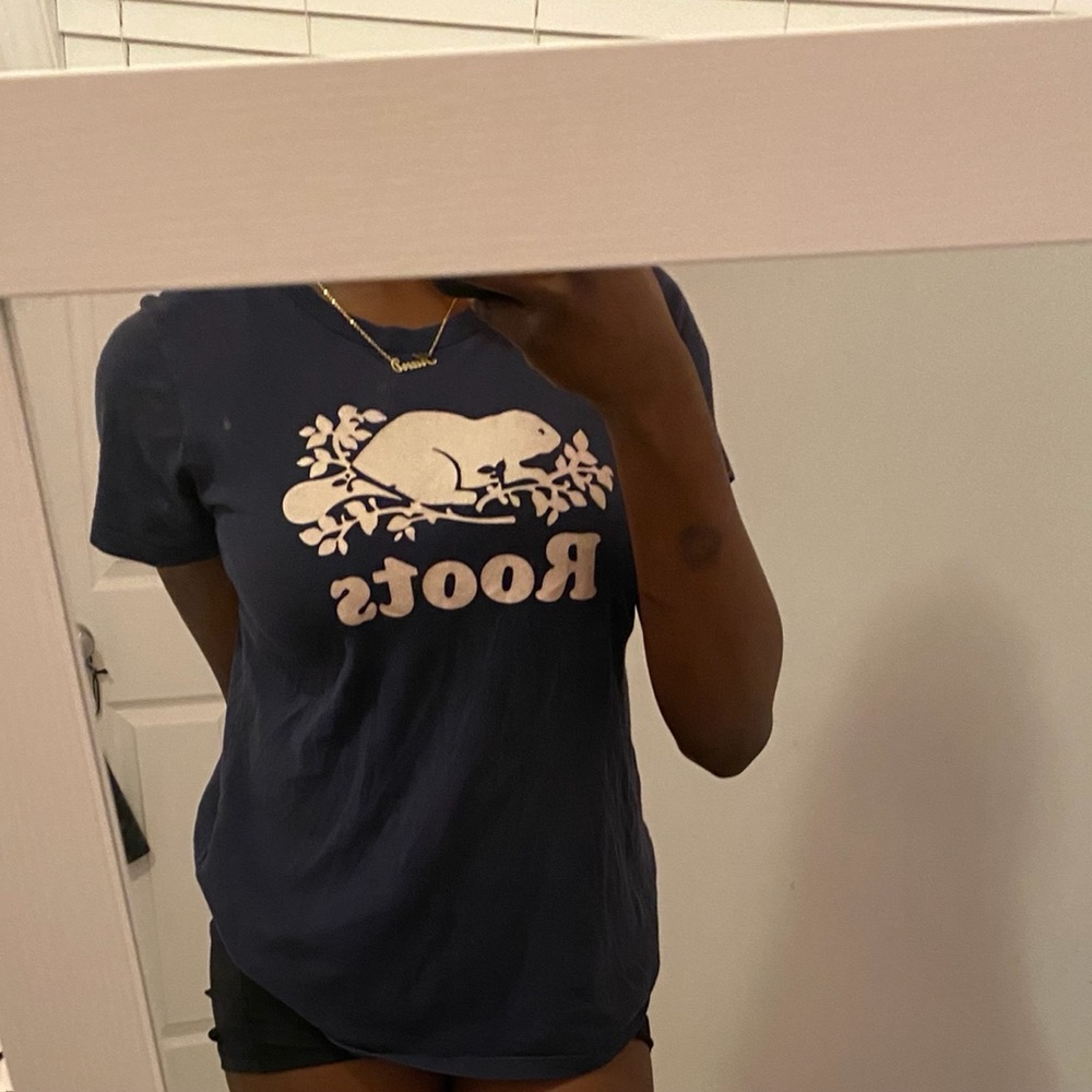 Navy blue Roots T-shirt👕